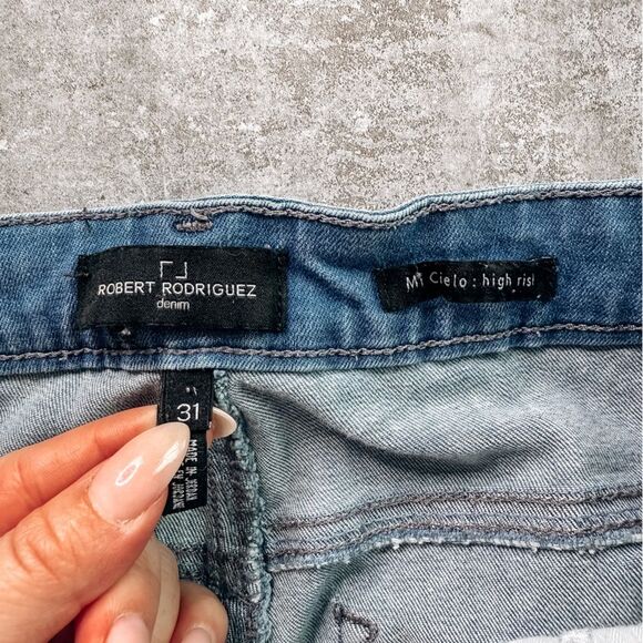 Robert Rodriguez Denim Mi Ciello High Rise Light Wash Size 31 - Picture 6 of 8